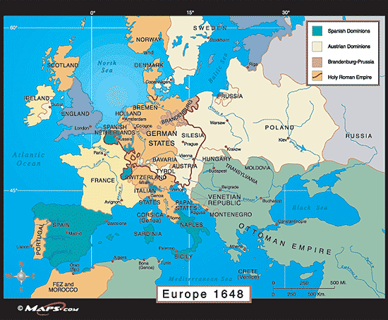 Bản đồ Châu Âu năm 1648